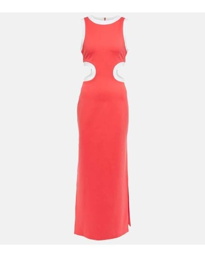 STAUD Dolce Jersey Maxi Dress - Red