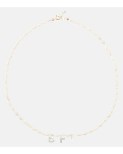 Roxanne First Bff 9kt Gold Necklace With Mother Of Pearl - White