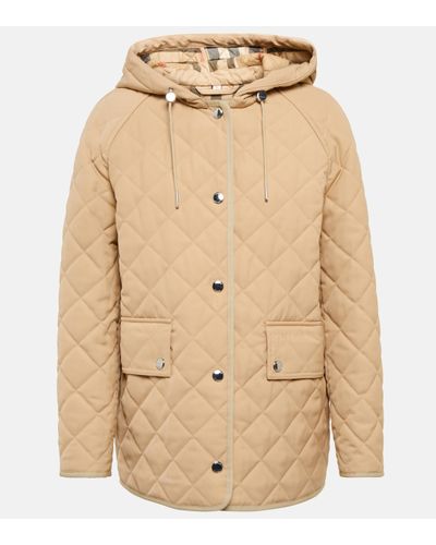 Burberry Quilted Coat - Natural