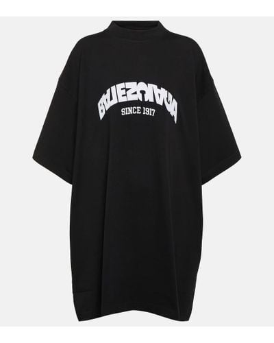 Balenciaga T-shirt oversize in jersey di cotone - Nero