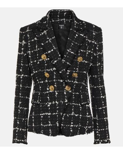Balmain Jackets > tweed jackets - Noir