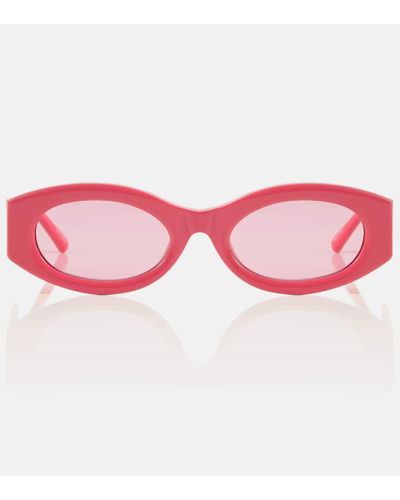 The Attico Berta Oval Sunglasses - Pink