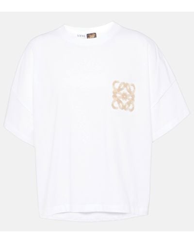 Loewe T-shirt Paula's Ibiza Anagram en coton - Blanc