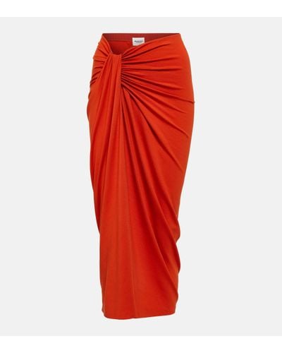 Isabel Marant Jeldia Jersey Midi Skirt - Red