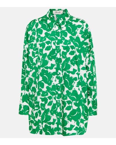 Diane von Furstenberg Printed Cotton Shirt - Green