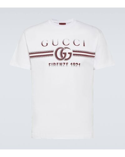 Gucci Logo Cotton Jersey T-shirt - White