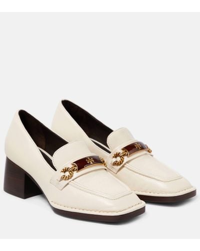 Tory Burch Perrine Leather Loafers - White