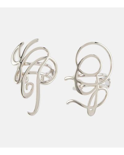 Jean Paul Gaultier Set Of Two Jgp Signature Rings - Metallic