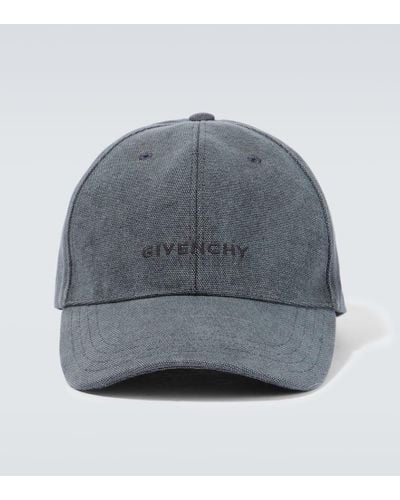 Givenchy Cappello da baseball in cotone con ricamo - Grigio