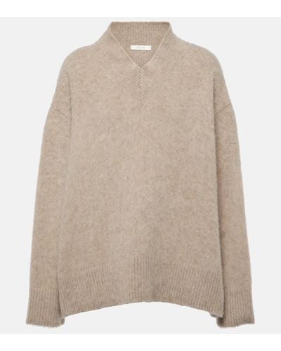 The Row Fayette Oversized Cashmere Sweater - Natural