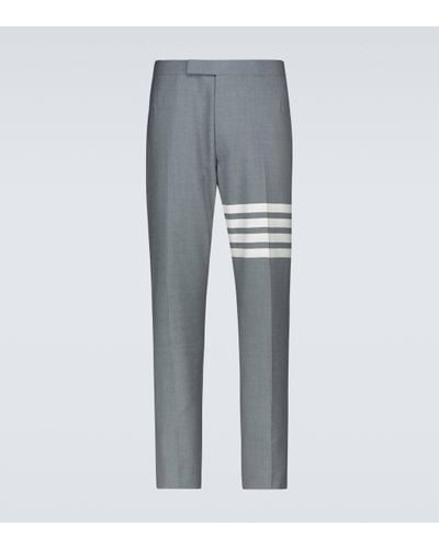 Thom Browne Pantalon de costume 4-Bar en laine - Gris