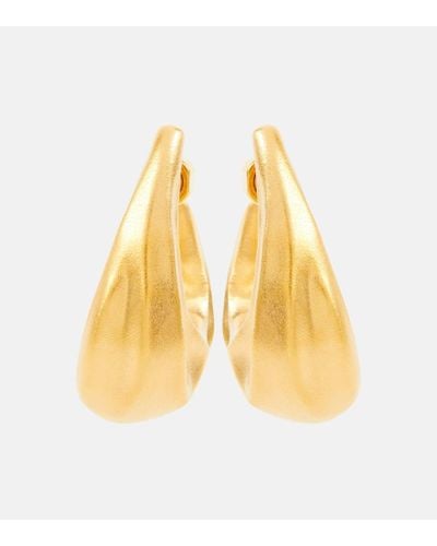 Khaite Olivia Medium Gold-plated Hoop Earrings - Yellow