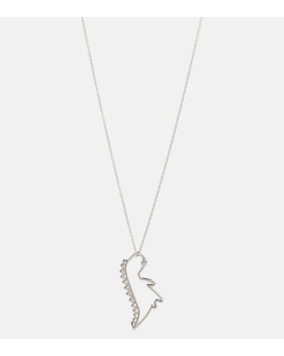 Aliita Dino 9kt White Gold Necklace - Metallic