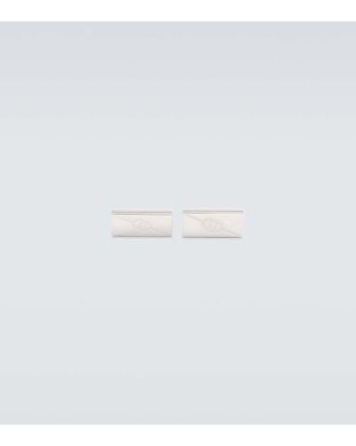 Gucci Manschettenknoepfe GG aus Sterlingsilber - Weiß