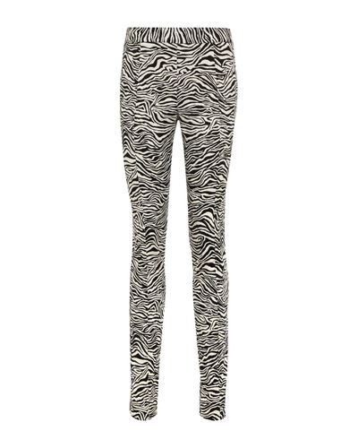 Proenza Schouler Zebra Jacquard Skinny Trousers - Grey