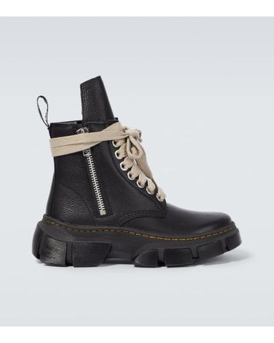 Rick Owens X Dr. Martens 1460 Dmxl Jumbo Lace Leather Boots - Black