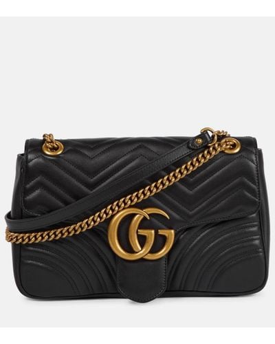 Gucci GG Marmont Medium Shoulder Bag - Black