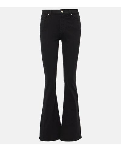 7 For All Mankind High-Rise Flared Jeans Ali - Schwarz