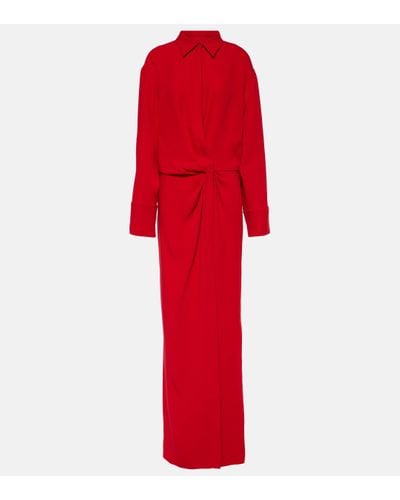 Valentino Robe longue en Cady Couture - Rouge
