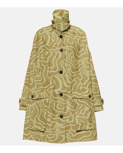 Dries Van Noten Printed Coat - Green