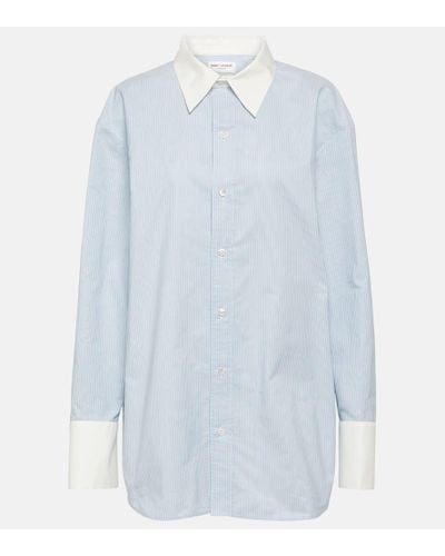 Saint Laurent Striped Cotton Shirt - Blue