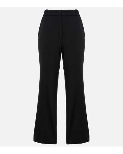 Chloé Cropped Wool-blend Pants - Black