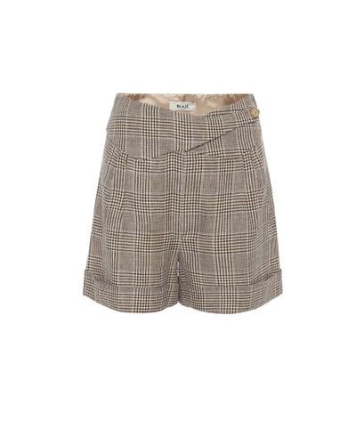 Blazé Milano Basque Linen And Wool Shorts - Multicolour