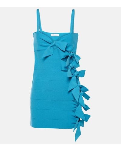 Blumarine Vestido corto con lazos - Azul