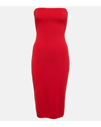 STAUD Canna Midi Dress - Red