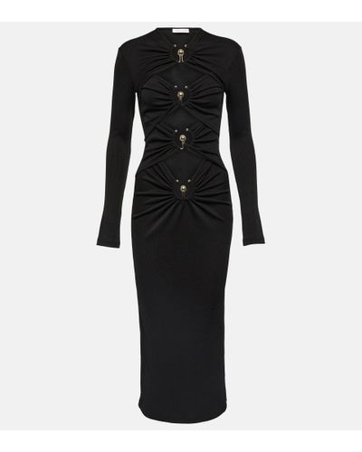 Christopher Esber Orbit Cutout Jersey Midi Dress - Black