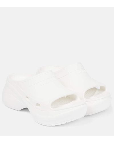 Balenciaga Pool crocs slide-sandale - Weiß