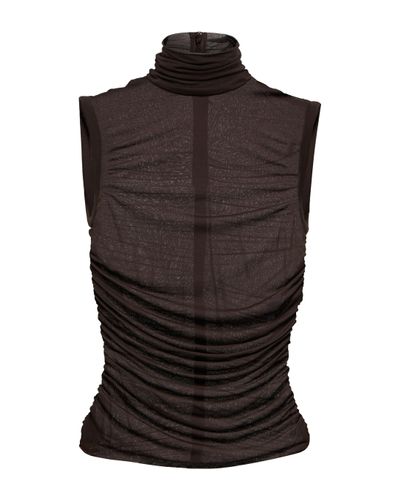 Dolce & Gabbana Top de cuello alto fruncido - Negro