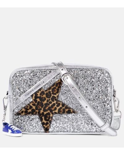 Golden Goose Schultertasche Star mit Glitter - Mehrfarbig