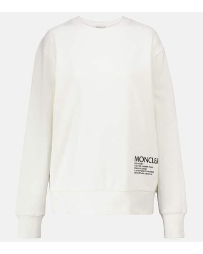 Moncler Sweatshirt aus einem Baumwollgemisch - Weiß