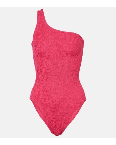 Hunza G Nancy One-shoulder Swimsuit - Pink