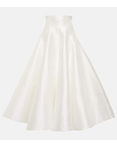 Costarellos Taffeta Maxi Skirt - White