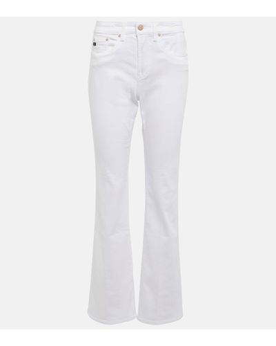 AG Jeans Sophie Mid-rise Bootcut Jeans - White