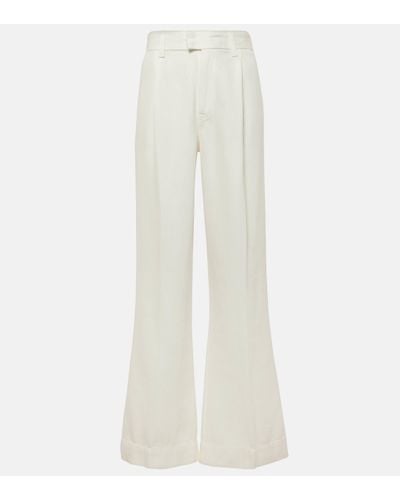 7 For All Mankind Pantalon a taille haute - Blanc