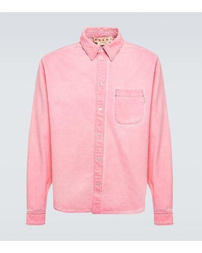Marni Camisa en dril de algodon - Rosa