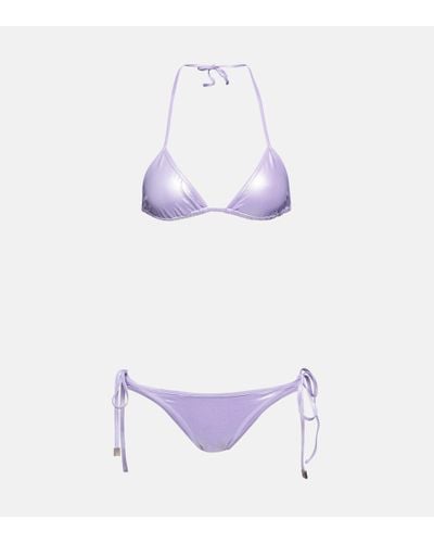 The Attico Bikini metallise - Violet