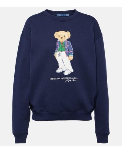 Polo Ralph Lauren Sweatshirt Polo Bear aus einem Baumwollgemisch - Blau