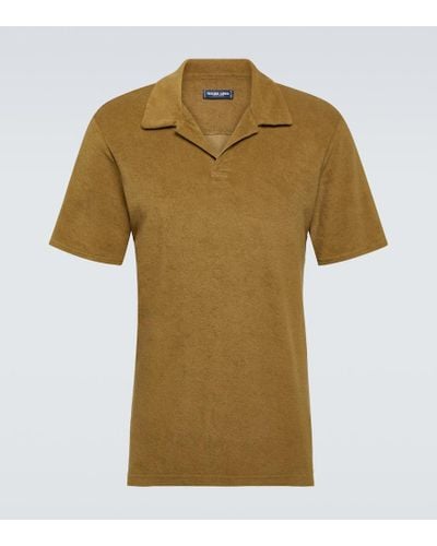 Frescobol Carioca Cotton-blend Terry Polo Shirt - Green