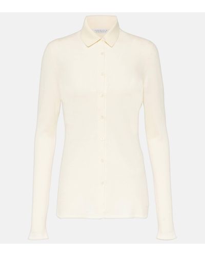 Gabriela Hearst Deidre Wool Shirt - White
