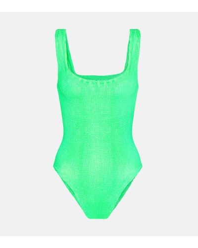 Hunza G Square-neck Swimsuit - Green