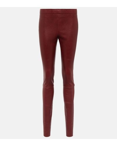 Stouls Carolyn Leather leggings - Red