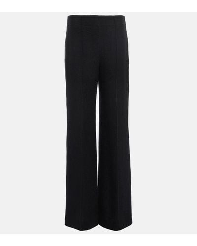 Chloé High-rise Wool-blend Trousers - Black