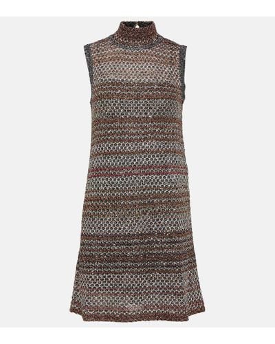 Missoni Brown Sequin-embellished Mini Dress - Women's - Polyester/elastane/fabric