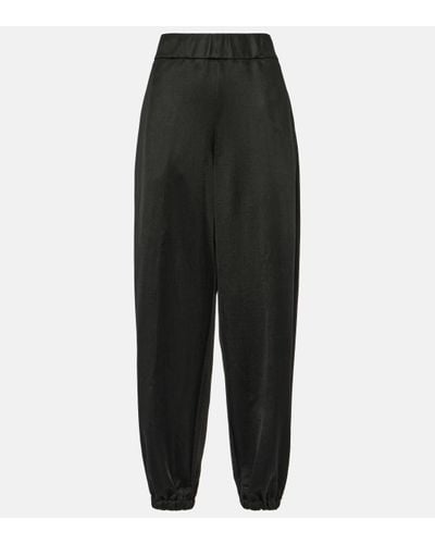 Jil Sander High-rise Tapered Trousers - Black