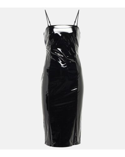 Wolford Faux Leather-paneled Mini Dress - Black