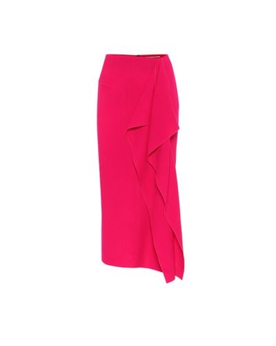 Roland Mouret Exclusive To Mytheresa – Wool-crêpe Skirt - Pink